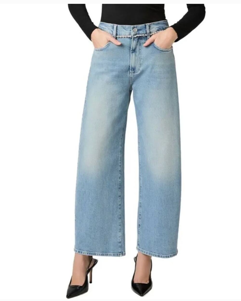 Paige Arellia High Rise Ankle Wide Leg Jeans in Cosmic 27 NEW